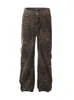 Vintage Leopard Print Jeans Femmes Taille Haute Streetwear Fi Casual Jambe Large Denim Pantalon Pleine Longueur Droite Baggy Jeans p51f #