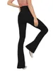 flared Leggings Crossover Women's Yoga Pants Ctrol Tummy High Waist Wide Leg Pants L4ZM#