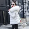 2023 inverno nova jaqueta feminina grande pele com capuz grosso para baixo parkas casaco feminino fino quente outwear u5XX #