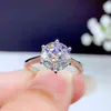 Anello Moissanite 2CT 3CT VVS Lab Diamond con certificato Gioielli di moda per le donne Regalo di nozze Vero argento sterling 925 X2202142528