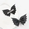 Accessori per capelli Fiocco per bambini europei e americani Halloween Bat Clip Copricapo per feste Cosplay