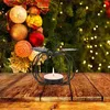 Candle Holders European Style Holder Vintage Ornaments Tea Light Christmas Stand Candlestick Wrought Iron Decorative Desktop Metal