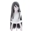 anime Cosplay Wig Lg Straight Dark Gray Wig Women Girls' Party Wig q5L4#