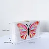 حقيبة أكريليك للأزياء حقيبة سلسلة كروس جسمها حقيبة صغيرة مربعة الفراشة