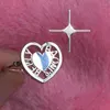 Bagues de cluster Love Heart Jeans Bouton Bague pour femmes filles personnalité exquise bijoux cadeau