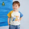 Tişörtler Amila Bebek T-Shirt 2023 Yaz Yeni Sevimli Okyanus Elemanları Moda T-Shirt Çocuklar Bump Renkli Kollu Erkek Kızlar 0-6Y24328