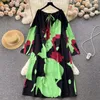 Casual Dresses Autumn Printed Dress for Women Style Fashion Loose Overdimensionerade Long Woman Clothing Vestidos Largos