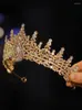 Klipy do włosów iTacazzo Bridal Headwear - A Golden Lady Fashion Wedding Crown Crinestone Classic Princess Tiaras