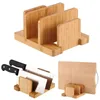 Kök lagring multifunktionell hållbar kreativ bambu skärbräda rack kruka lock hållare leveranser prylar för restaurang