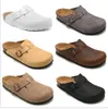 Nowe prawdziwe skórzane chodaki Cork Kaptaki Torba Głowa Pull Kobieta samca Summer Anti-Skid Flat Lazy Buty Miłośnicy plażowe Sandały Pachy luksusowe designerskie trenerzy 1150ss