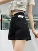 Zoki Design Women Letter Shorts HARAJUKU Casual Vintage A Line Shorts Summer Korean Talle Preppy Style Frorts N6VG#