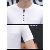 Browon Zomer Top Mannen T-shirt Casual Korte Mouw Cott Busin T-shirts Mannen Slim Fil Effen Kleur Cott T-shirt mannen Fis C01A #