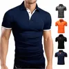 Män högkvalitativ poloshirts Summer Short Sleeve Casual Busin Shirts Top Men's Jersey Sportswear Stand Collar Polo Tshirt 5xl D1um#