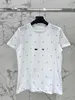 Livraison gratuite 2024 noir/blanc/rose col rond manches courtes imprimé femmes t-shirts concepteur court haut pour femme 32812