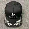 Rhude Brand Summer Fashion Ball Caps New Casual Wide Brim Brim Outdoor Protetor solar Baseball Cap homem Mulheres de alta qualidade Artigo verde azul Rhude Ajustável Rhude Hat 3342