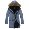 Hommes épaissir veste Parkas chaud mi-long laine vestes de fourrure manteau 2020 nouvelle jeunesse épais Veet épais à capuche Cott-rembourré veste D3Ld #