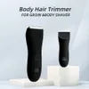 Mens Electric Groin Hair Trimmer Pubic Hair Borting Intime Area Body Grooming Clipper Epilator Laddningsbar rakapparat Razor 240327