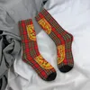 Chaussettes pour hommes Stewart Tartan Scottish Plaid Lion Rampant Mâle Hommes Femmes Printemps Bas Harajuku