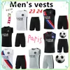 23 24 PSGes Vêtements d'entraînement en plein air Paris Football Survêtement Jersey Mbappe Ensemble gilet pour hommes