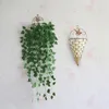 Vases Flower Plant Pot Home Garden Wall Fence Hanging Planter Basket Cone Style