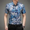 인쇄 된 Fiable Mens 의류 2023 여름 공상 Dr Shirts Social 남편은 정기적 인 부드러운 편안한 블라우스 큰 B8rd#