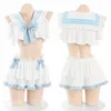 Anilv Anime Lolita Girl Sailor Uniforme Mujeres Lindo Estudiante Maid Trajes Cosplay Disfraces 32YC #