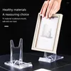 Decorative Plates Plastic Transparent Mobile Phone Holder Adjustable Display Rack Creative Ornament Bracket Home Decor Accessories