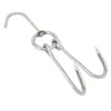 Kitchen Storage 6 Pcs Coat Hangers Stainless Steel Meat Hook Double Hooks Roast Outdoor Drying Grill