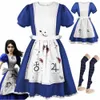 Spiel Alice: Madn Returns Cosplay Kostüm Alice Maid Dr Uniform Erwachsene Frauen Halen Karneval Party Kleidung p2Ym #