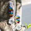 Suncatchers H&D Crystal Rainbow Suncatcher Glass Heart Prism Chakra Colors Beads Pendant Window Decor Christmas Tree Hanging,Pack of 2
