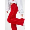 Plus Size Red High Waist Damen Jeans Weites Bein Baggy Chic Design Denim Hose Streetwear Vintage Sommer Straight Jean Hose 240314