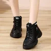 Casual Shoes 2024 Women Ankle Boots Warm PU Plush Winter Woman High-top Sneakers Ladies Lace Up Non-slip Zapatillas