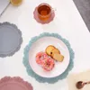 Sets de table en silicone doux et sans odeur - Design floral de luxe en dentelle - Facile à nettoyer - Longue durée pour une expérience culinaire haut de gamme