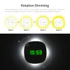 Klockor LED PIR Motion Sensor Wall Clock Lamp 360 Degrees USB Modern Design Digital Watch Time Indoor Kitchen Badoom Study Night Light