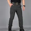 Pantalons pour hommes Pantalons cargo décontractés Militari Tactic Army Pantalons Mâle Respirant Imperméable Multi-Poches Pantalon Taille S-5XL Plus Taille f1NM #