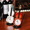 Orologi da tavolo Simulazione Violino Moda creativa Semplice sveglia Forma Strumento musicale Cartone animato Desktop Soggiorno Ornamenti Plastica