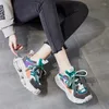 Casual Schuhe 5,5 cm Air Mesh Frauen Chunky Sneaker Sommer Mode Neuheit Authentische Kuh Echtes Leder Damen Lace Up Designer luxus
