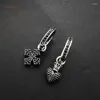 Dangle Earrings Diamonds Heart Cross-shape Women High-end Exquisite