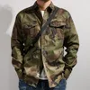 Camoue Tactical Shirts Men Pure cott貨物屋外ブラウスハイキングスポーツポケットlgスリーブTシャツフィールドカミシア505e＃