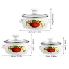 Double chaudières Stock Pot Pruisible Stockpot Émail Milk Pan Soup Petites casseroles pour cuisiner des pots de cuisine