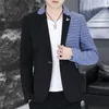 Koreanische Fi Patchwork Anzug Jacke für Männer 2024 Frühling Slim Fit Casual Busin Blazer Straße Tragen Soziale Hochzeit Dr Mäntel G3H8 #