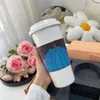 Designer Kreativer Lederbezug Keramiktasse Kaffee Wassertasse Klassisches Logo Blume Kürbis Briefdruck Geschäftsgeschenk Wassertasse Geschenkbox