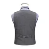 Heren Herringbe Vest V-hals Single Breasted Slim Fit Sleevel Jas Heren Dr Bag Luxe Man Pak Nieuw in Pakken en Blazers K59E #
