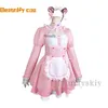 لعبة أنيمي لعبة Nekopara Chocola Vanilla cosplay costume wig maid dr lolita servant skirt woman sexy kawaii party party suit f0xo#