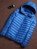 Ropa de calle coreana Abrigo de plumas con capucha Chaqueta con capucha Hombres cálidos Ropa Primavera Otoño Fi Marca Ultra Light Duck Down Jacket Mens R0IU #