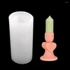 Baking Moulds 3D Long Pole Heart Shape Silicone Candle Mold Diy Wax Soap Mould Cake Decorating Tools Mousse Bakeware