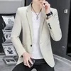 Qualität Neue Cord Casual Anzug männer Gedruckt Kleine Anzug Trend Slim-fit Single West Koreanische Versi von Plankt Hübscher Mantel B5HS #