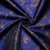 Royal Blue Gold Paisley Camicie di seta per uomo Manica Lg Social Dr Camicia Smoking di lusso Festa di nozze Abbigliamento uomo DiBanGu r4FT #