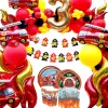 Gravestones 1set Firefighter Party Fire Truck Balloons Diy Spiral Ornaments Disposible Tableware Kids Birthday Party Decor Home Supplies