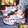 Inline & Roller Skates Four Wheel For Adt Men Women Uni Sneakers Womens Mens Sport Walking Running Drop Delivery Sports Outdoors Actio Dhsgu